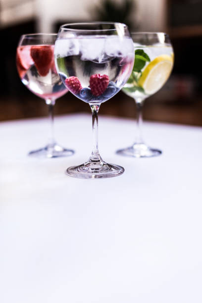 istock Cocktails with fruits in nice glasses 1158899563