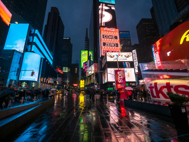 istock Broadway In Manhattan On Rainy Day 1158903190