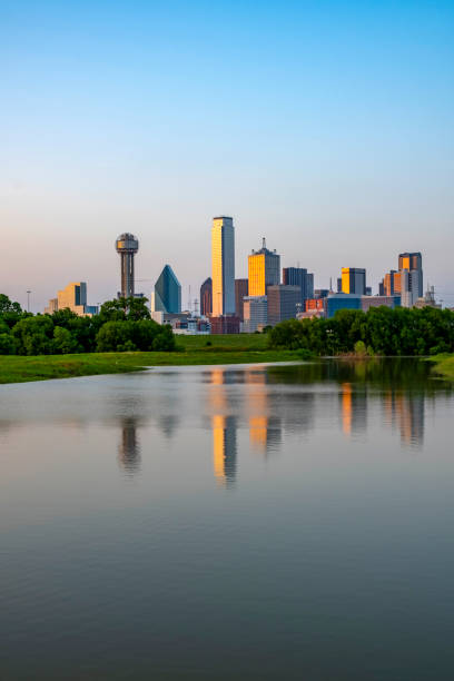 istock Dallas Texas with flooded Trinity river after heavy rain 1158904051