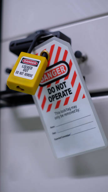 istock Lock out & Tag out, Lock out station, machine - specific Lock out devices , Lock out for electrical maintenance 1158905897
