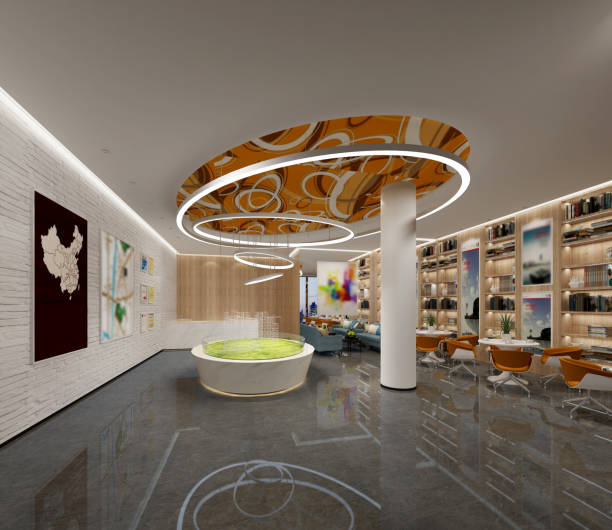 istock 3d render of luxury hotel lobby 1158906036