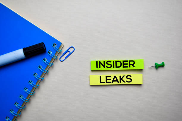 istock Insider Leaks text on sticky notes with office desk. Stock Market Exchange Concept 1158906696