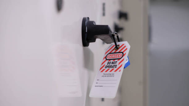 istock Lock out & Tag out, Lock out station, machine - specific Lock out devices , Lock out for electrical maintenance 1158907565