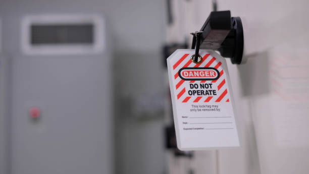 istock Lock out & Tag out, Lock out station, machine - specific Lock out devices , Lock out for electrical maintenance 1158907643
