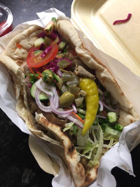 istock Fresh Large Donner Kebab With Salad 1158911694