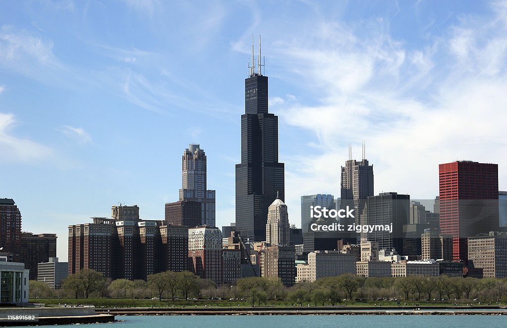 Du loop de Chicago skyline - Photo de Tour Sears libre de droits