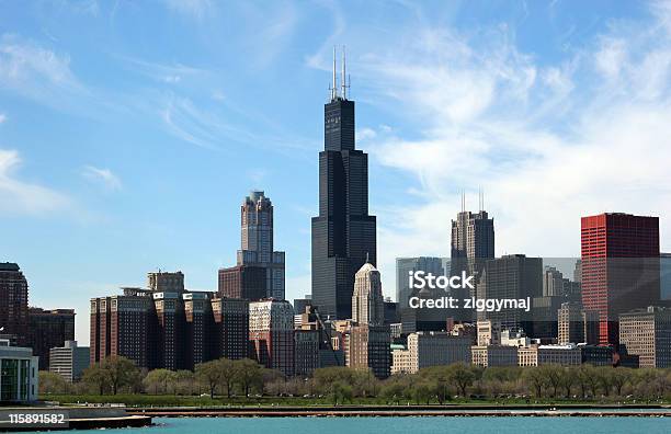 Photo libre de droit de Du Loop De Chicago Skyline banque d'images et plus d'images libres de droit de Tour Sears - Tour Sears, Chicago - Illinois, Horizon urbain