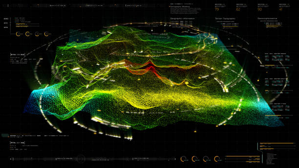 istock Futuristic Holographic Terrain Head Up Display 1158931380