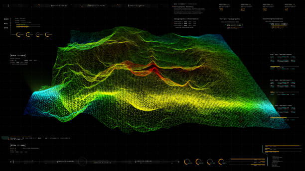istock Futuristic Holographic Terrain Head Up Display 1158931405
