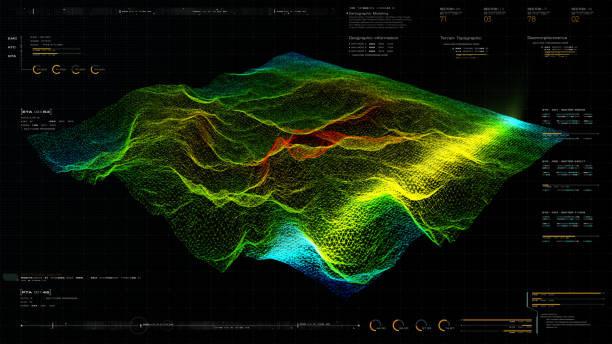 istock Futuristic Holographic Terrain Head Up Display 1158931411