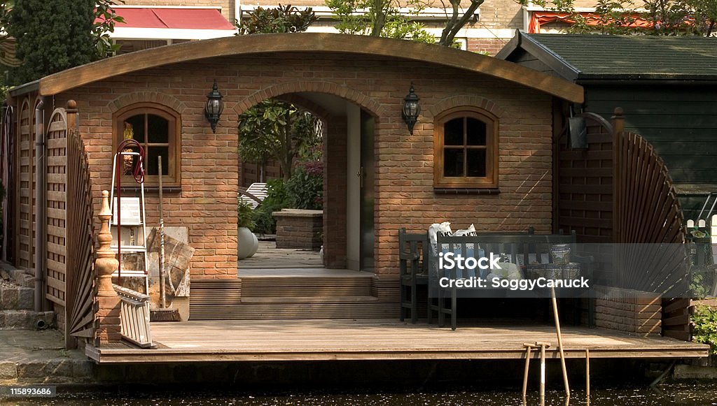 Garden shed  Arch - Architectural Feature Stock Photo