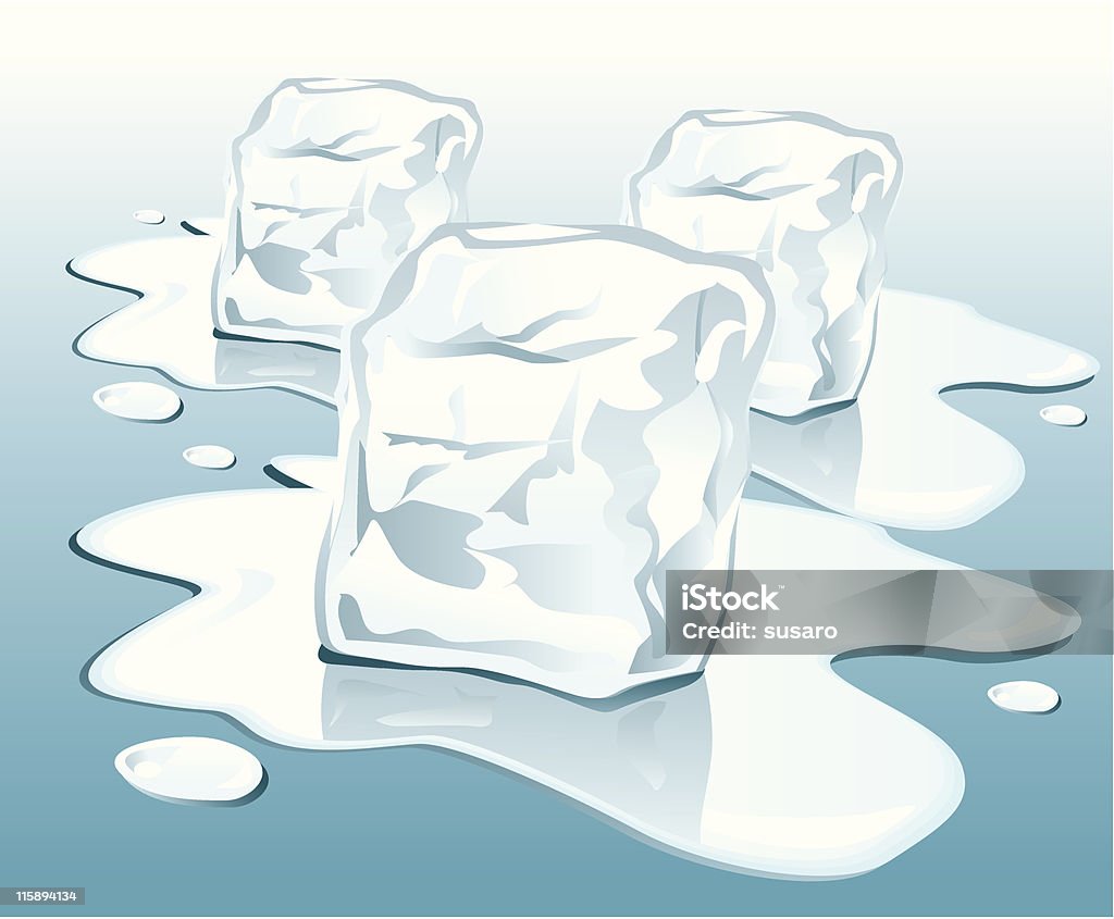 Cubos de hielo - arte vectorial de Burbuja libre de derechos