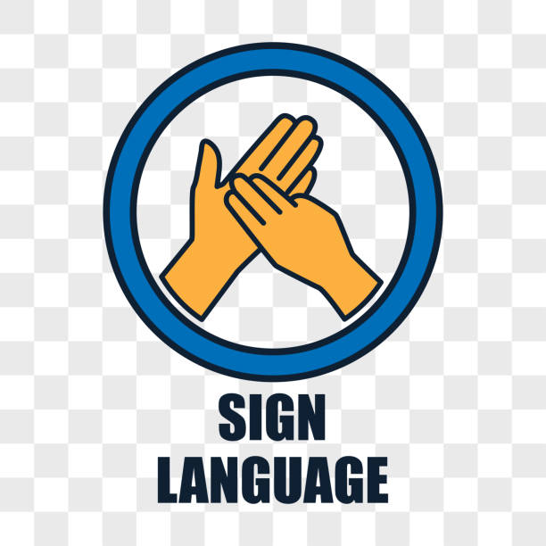 illustrazioni stock, clip art, cartoni animati e icone di tendenza di mano con gesto del linguaggio dei segni su sfondo trasparente - deaf american sign language hand sign human hand
