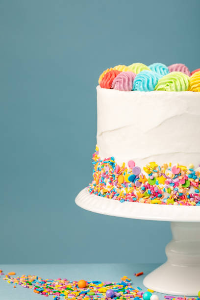 istock colorful Birthday Cake with Sprinkles 1158948956
