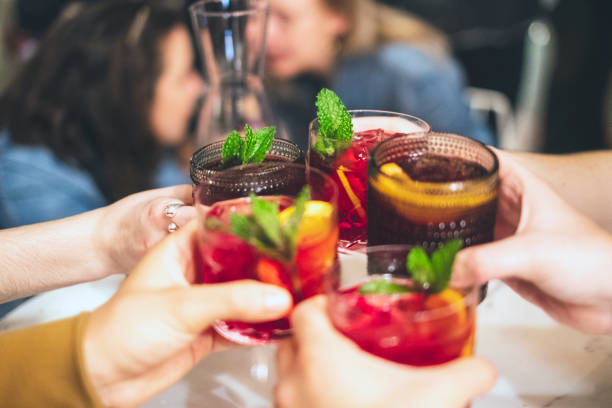 istock Friends toasting with sangria 1158950194