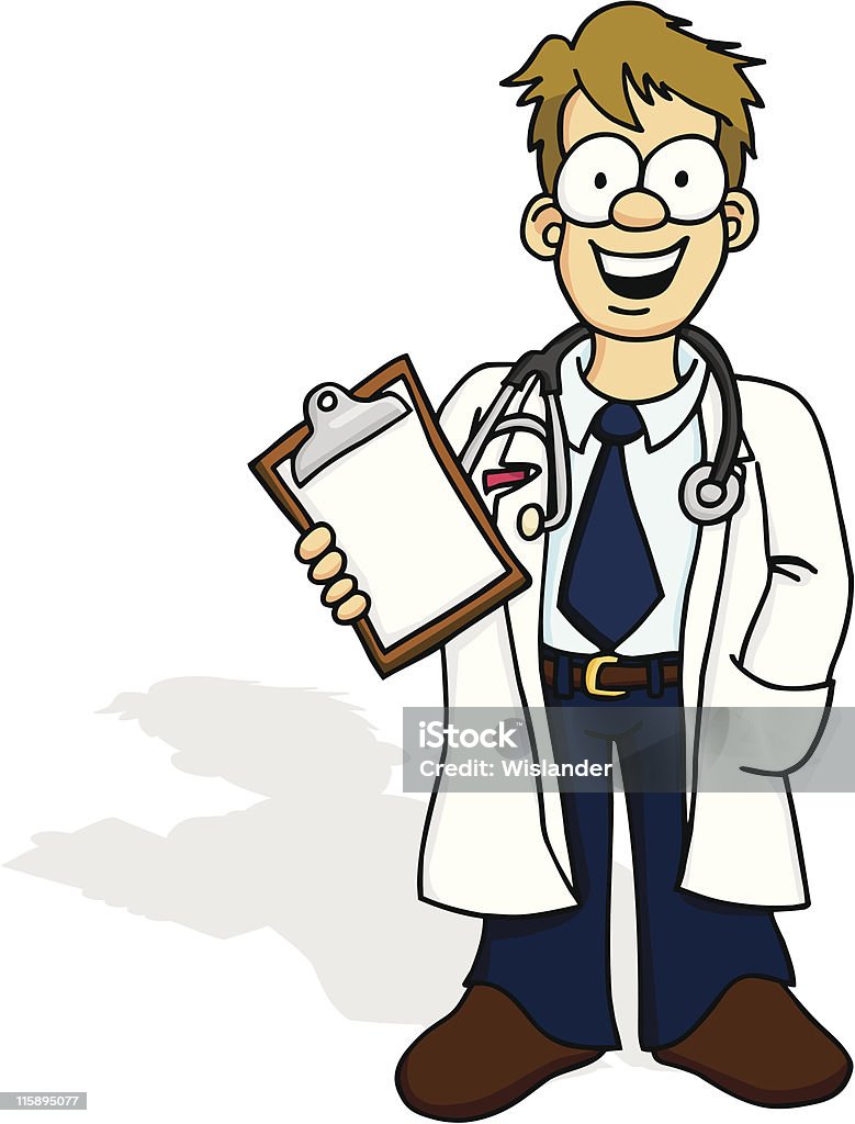 Sorridente medico - arte vettoriale royalty-free di Apprendista