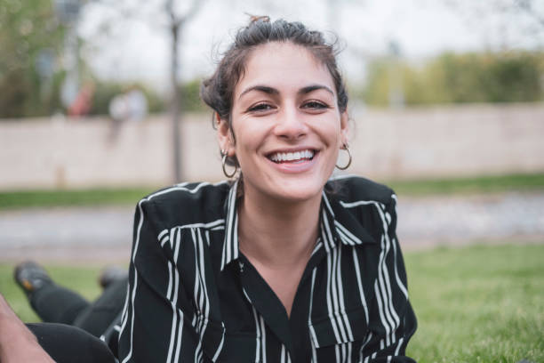 istock Happy beautiful college student 1158952037