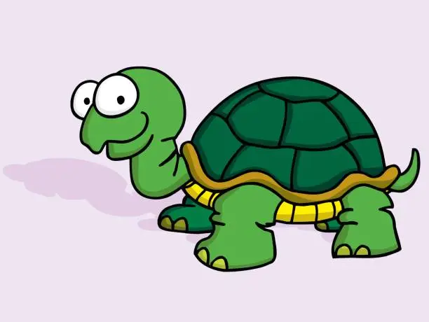 Vector illustration of Happy Turtle