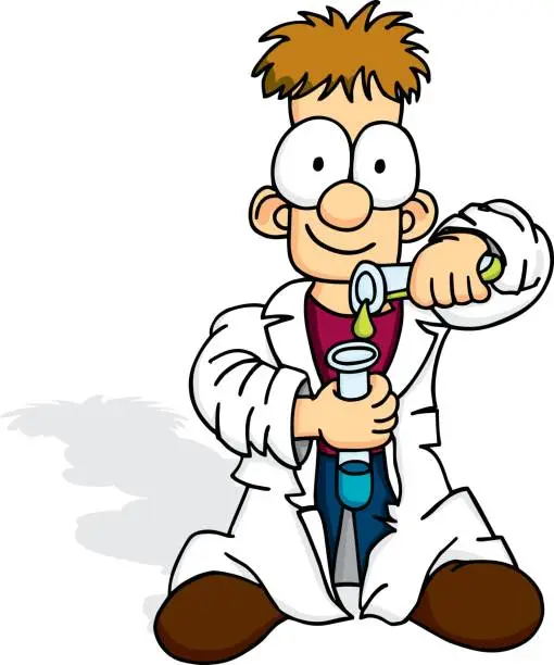 Vector illustration of Young Scientist