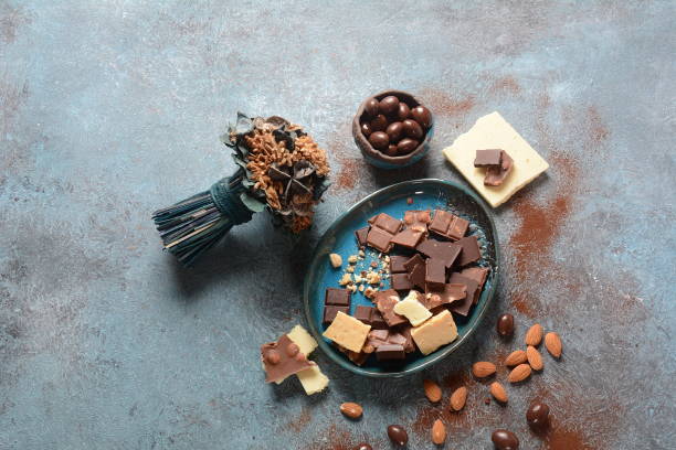 istock Dark and white chocolate for a dessert 1158955256