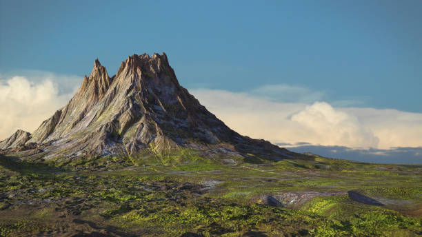 istock beautiful landscape with rough mountain 1158962220