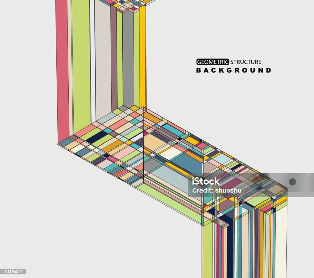 Color Abstract Structures Color Geometric Structure Pattern Background Stock Illustration ...