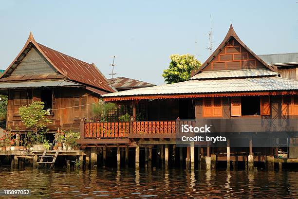 Wohnen Am Khlongs Stockfoto und mehr Bilder von Bangkok - Bangkok, Antenne, Architektur