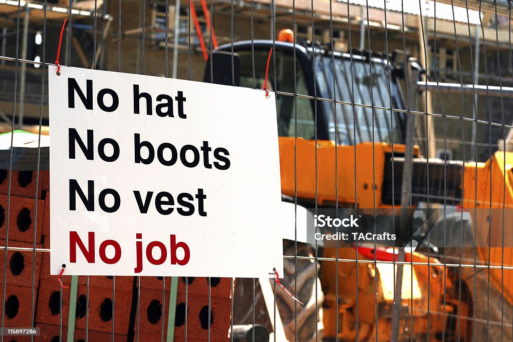 Construction site safety building site safety signage Adult Stock Photo