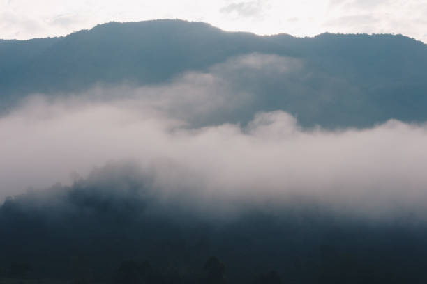 istock landscape sky over the mountain and the morning mist 1158973357