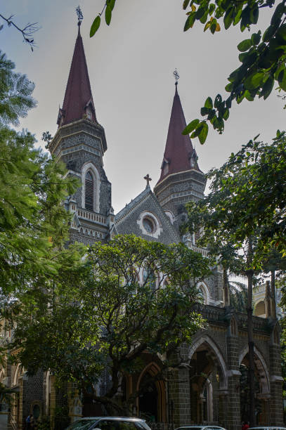Cathedral of the Holy Name,Church Colaba area in South Mumbai stock photo