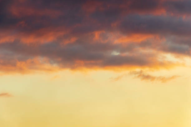 istock evening cumulus humilis clouds in the sky. beautiful sunset cloudscape 1158977007