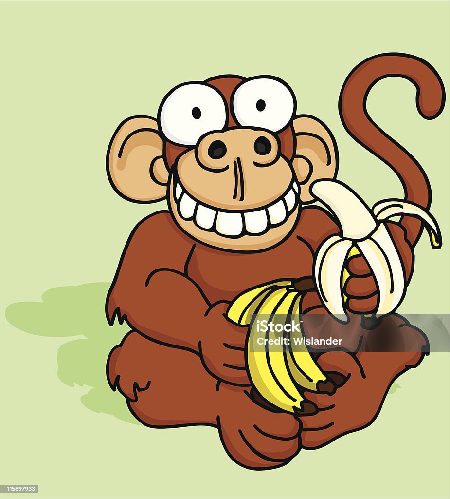 Macaco feliz - Vetor de Aberto royalty-free
