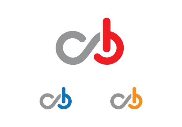 C B Letter Business corporate C B Letter Business corporate abstract unity vector design template a b c stock illustrations