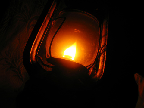 Kerosene oil hurricane lantern.
