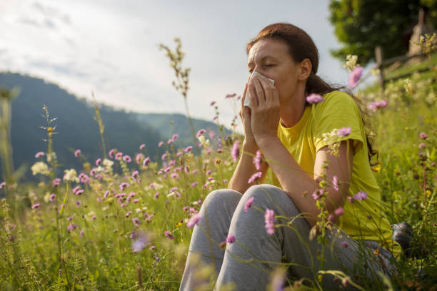 istock Woman have a problem with pollen allergy 1158988203