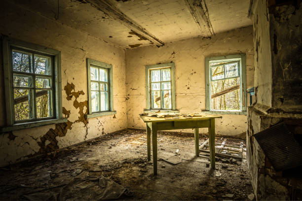 istock Abandoned villages in Belarus Chernobyl exclusion zone 1158988804