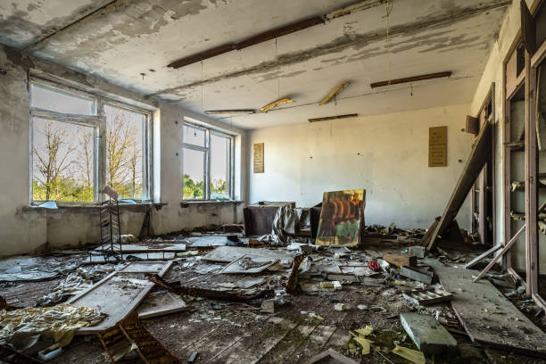 istock Abandoned villages in Belarus Chernobyl exclusion zone 1158988839