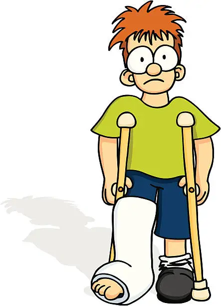 Vector illustration of Broken Leg