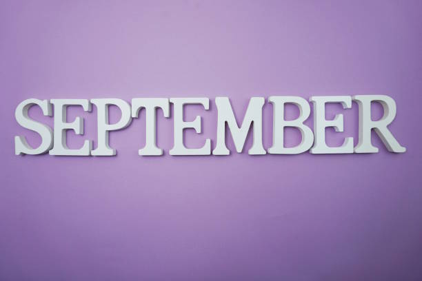 istock September alphabet letter with space copy on purple background 1158993491