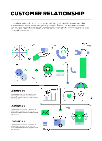 Client Reference Infographic Customer Relationship Infographic Design Stock Illustration - Download ...