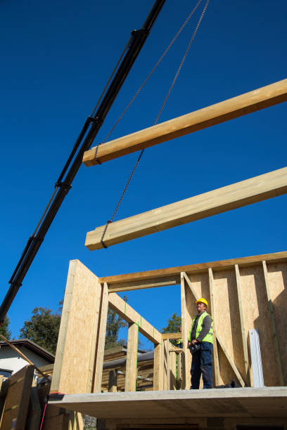 istock Man controling the crane on construction site 1159004140