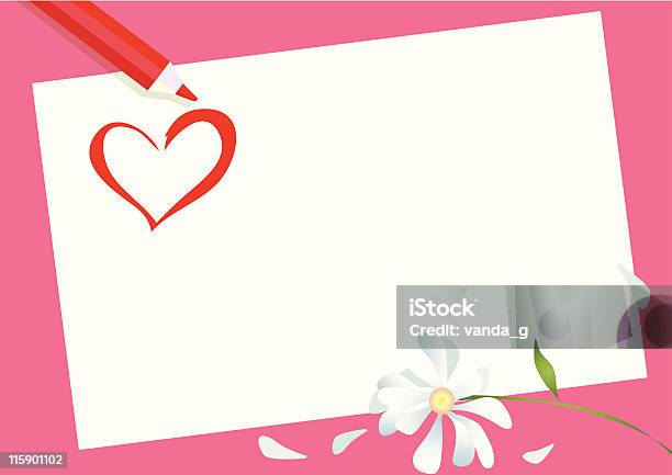 Ilustración de Tarjeta Del Día De San Valentín y más Vectores Libres de Derechos de Amor - Sentimiento - Amor - Sentimiento, Aniversario, Borde