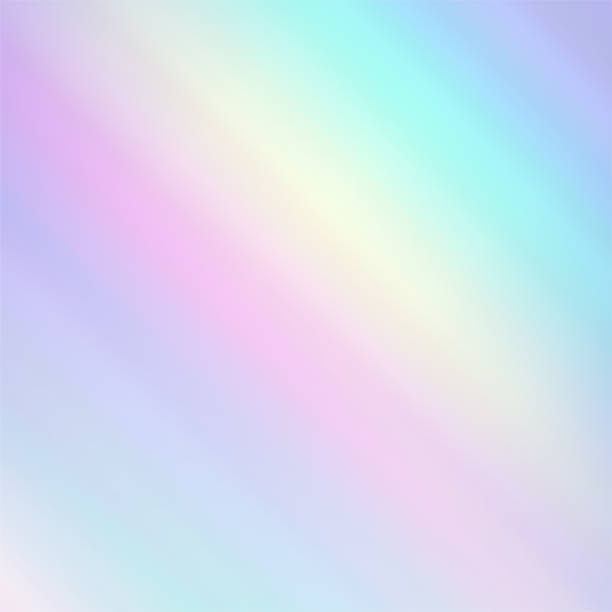 ilustrações de stock, clip art, desenhos animados e ícones de holographic background. pastel rainbow. eps 10 - light waving rainbow vector