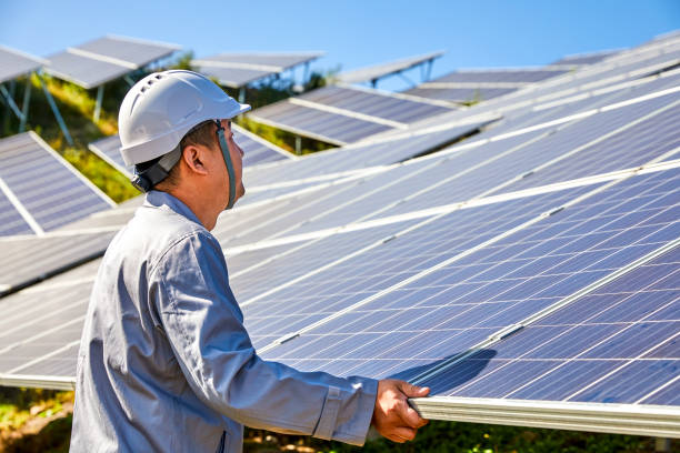 istock Asian engineers inspected the solar PV absorption status in the mountains under the scorching sun 1159014458