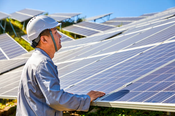 istock Asian engineers inspected the solar PV absorption status in the mountains under the scorching sun 1159014486