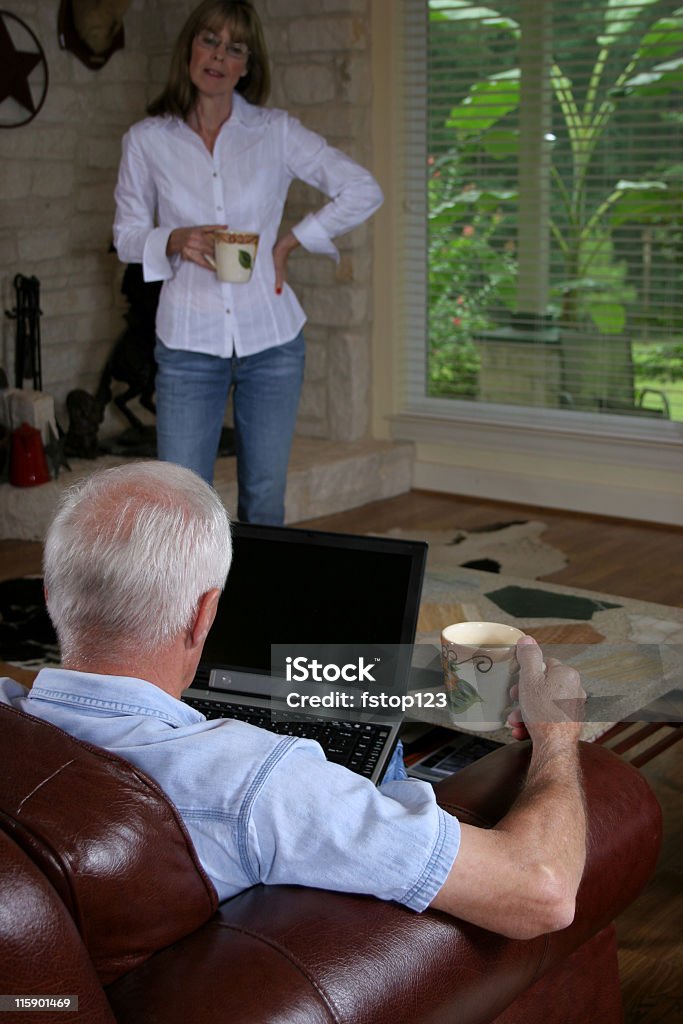 Boomers mit Laptop - Lizenzfrei Computer Stock-Foto