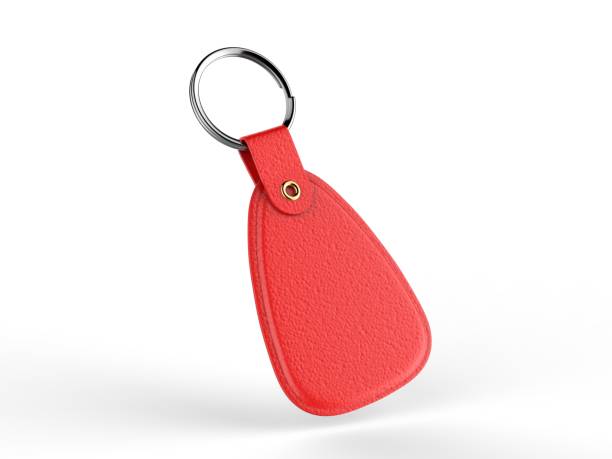 istock Blank key chain with key ring for branding and mock up. 3d illustration. 1159016692