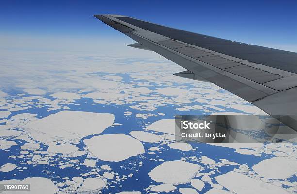 Foto de Voando Sobre A Gronelândia e mais fotos de stock de América do Norte - América do Norte, Asa de aeronave, Avião