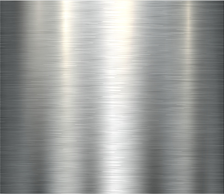 Polished metallic steel texture, vector brushed metal texture