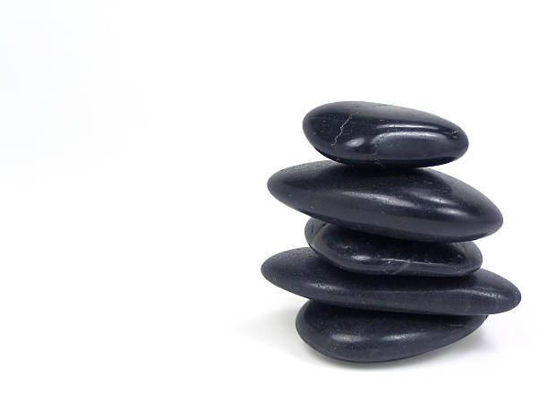 Balancing stones with clipping path stock photo